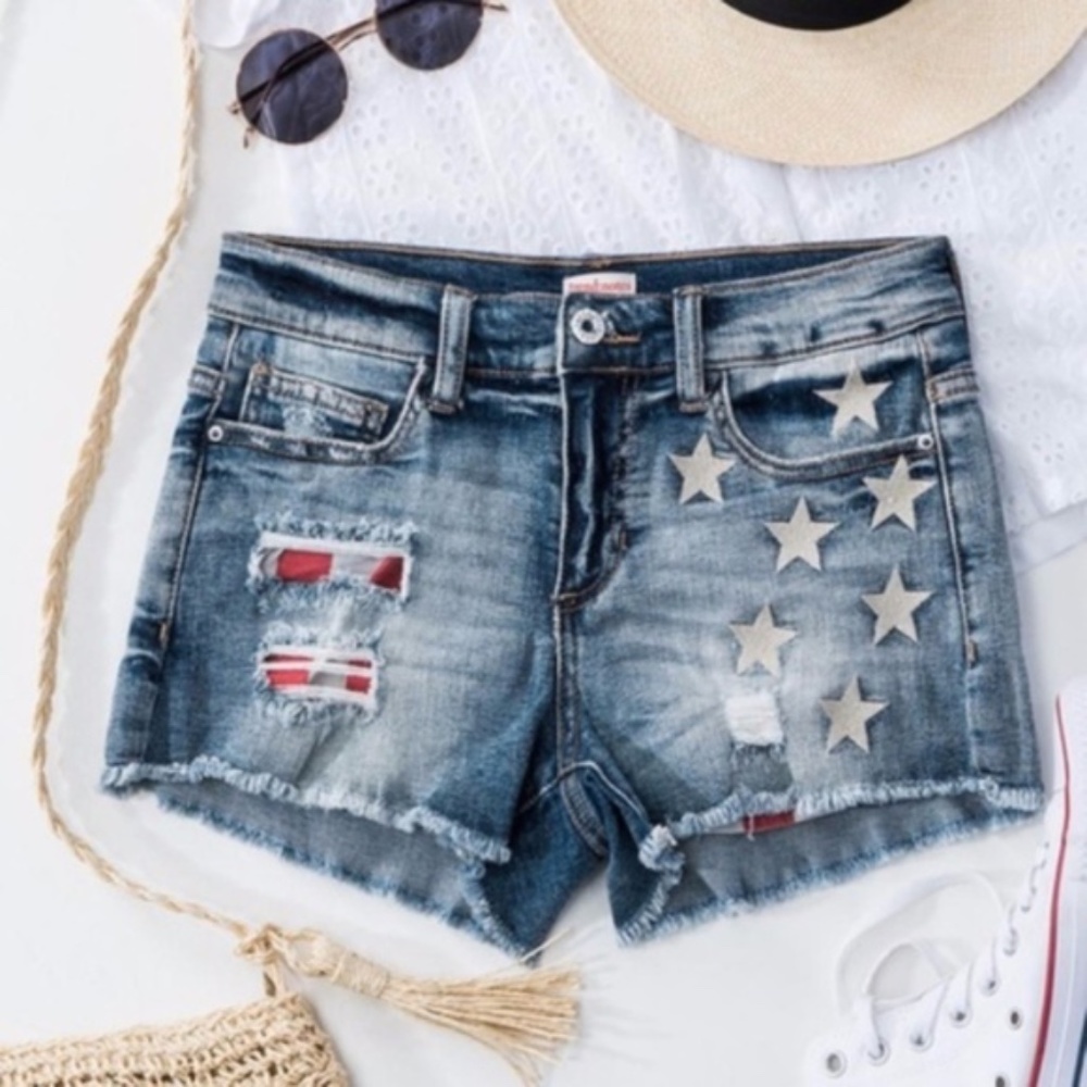 Stars Denim Shorts